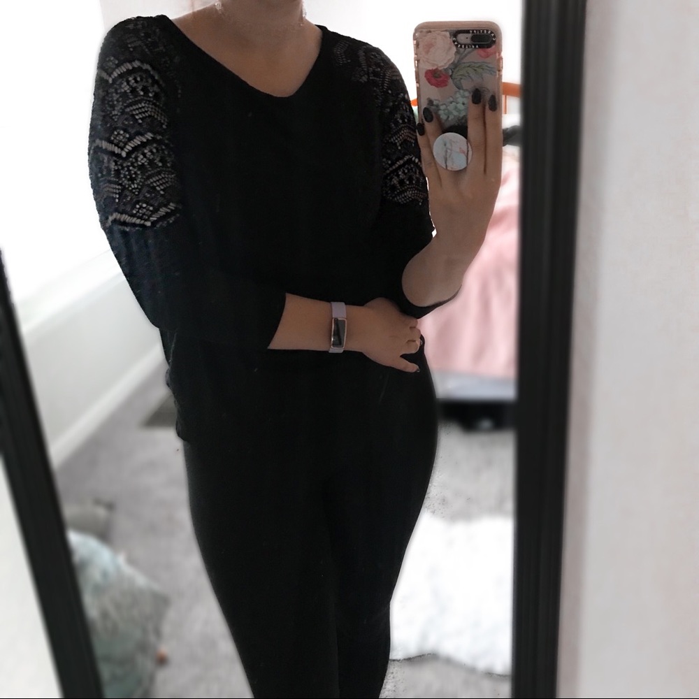 Lace Shoulder Top